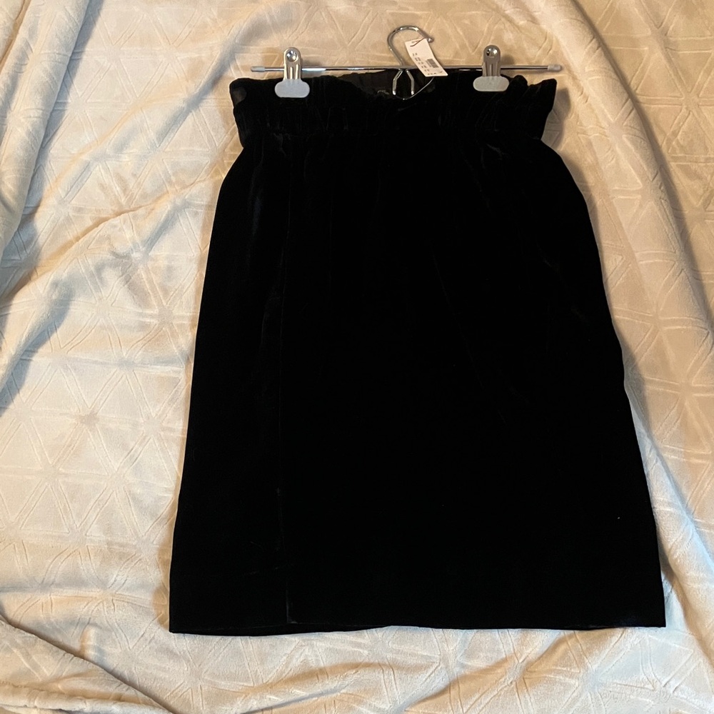 J. Crew Elegant Black Velvet Skirt